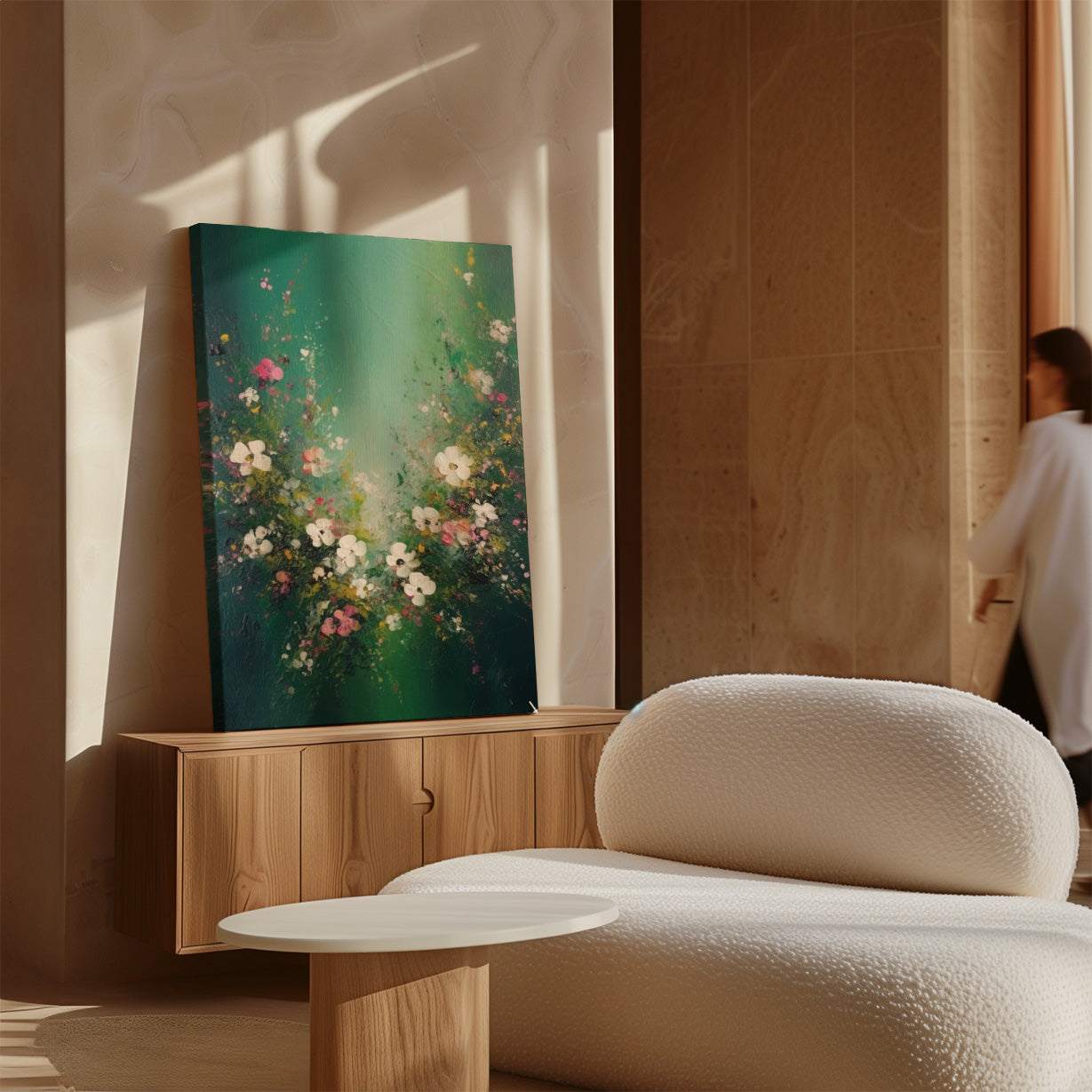 Bloemen spetters 3 · Canvas