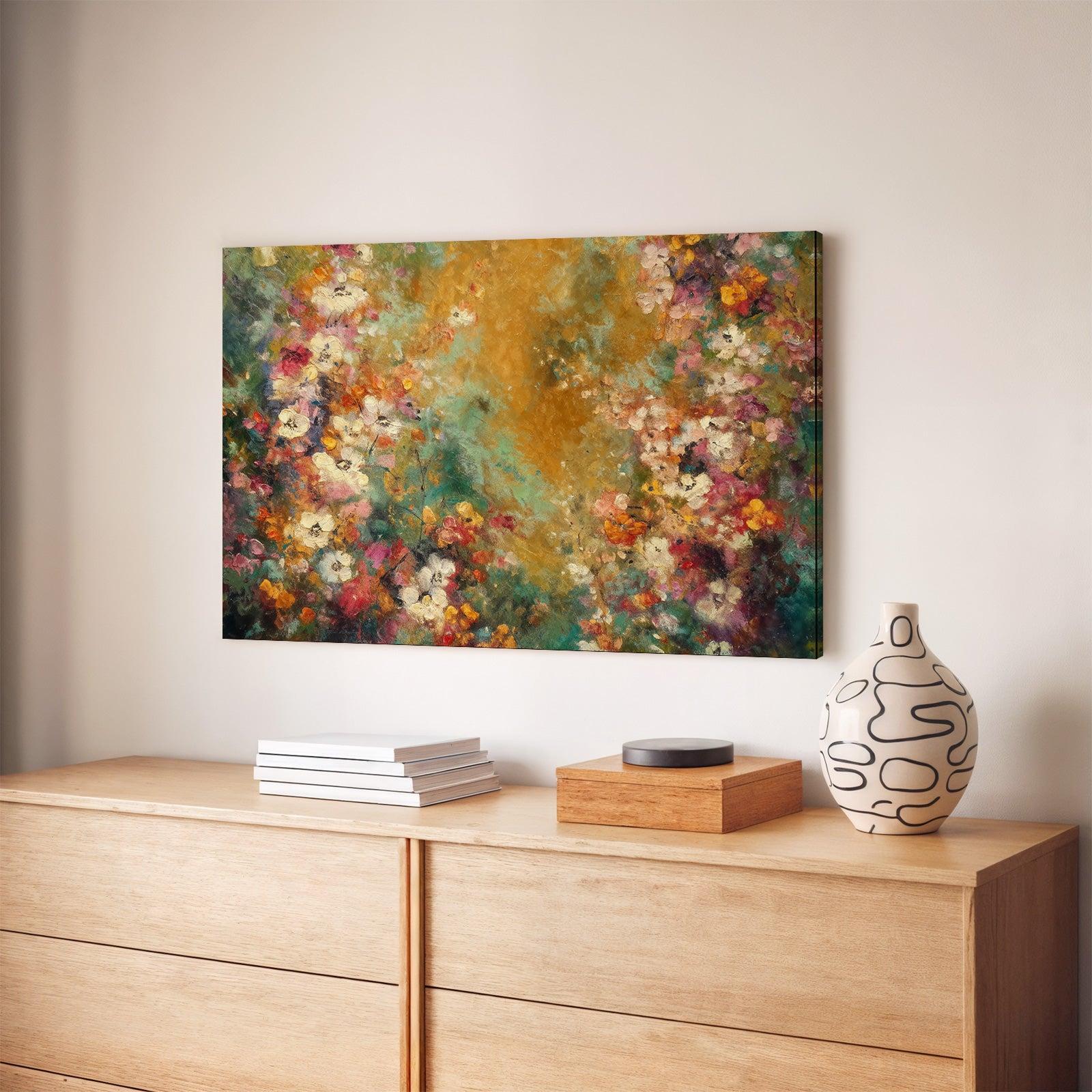 Bloemen spetters 5 · Canvas