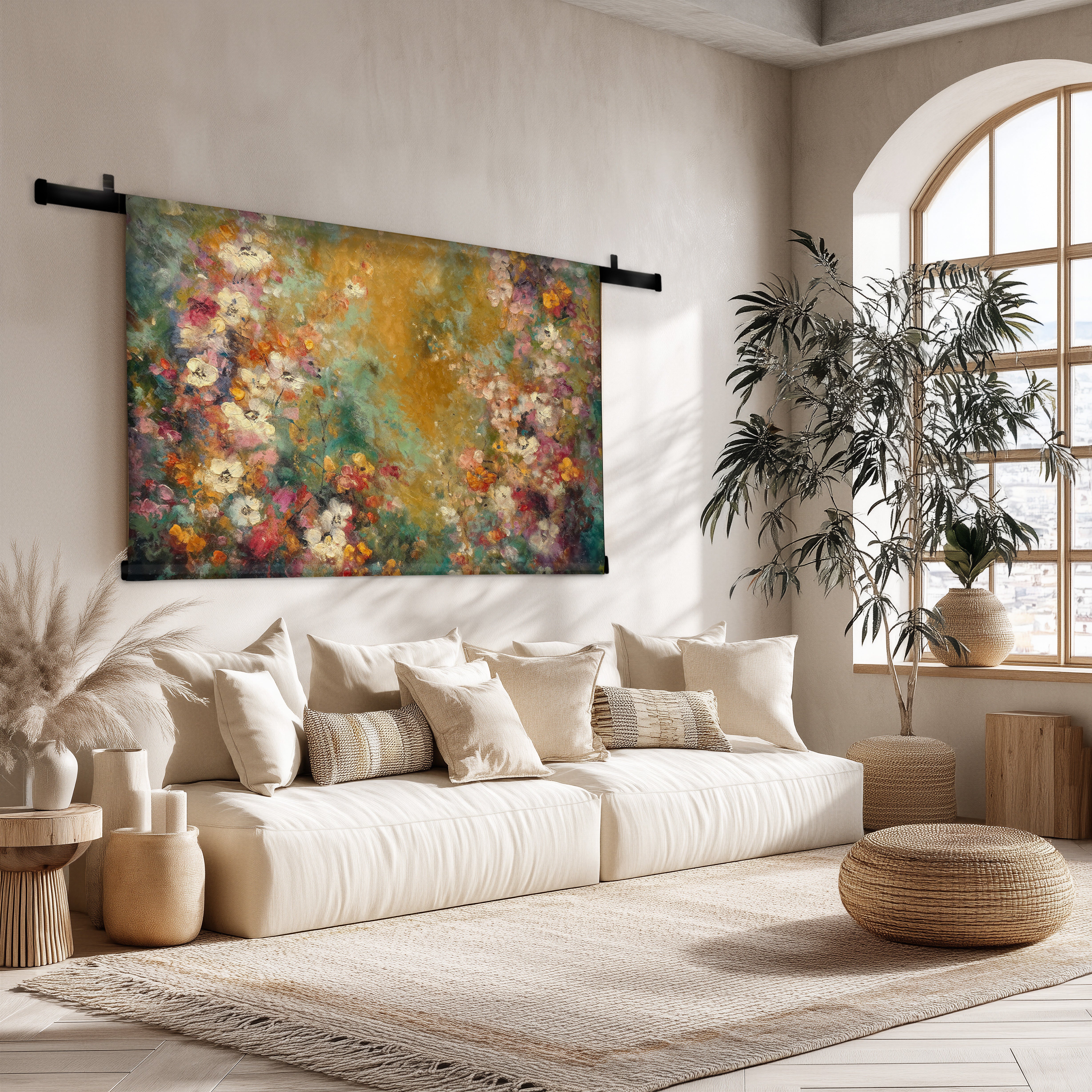 Bloemen spetters 5 · Wandkleed