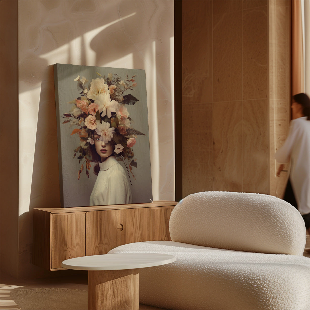 Bloemen Vrouw 5 · Canvas