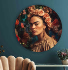 Muurcirkel Frida Kahlo wandcirkel botanisch