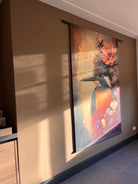 klantfoto wandkleed met vogel
