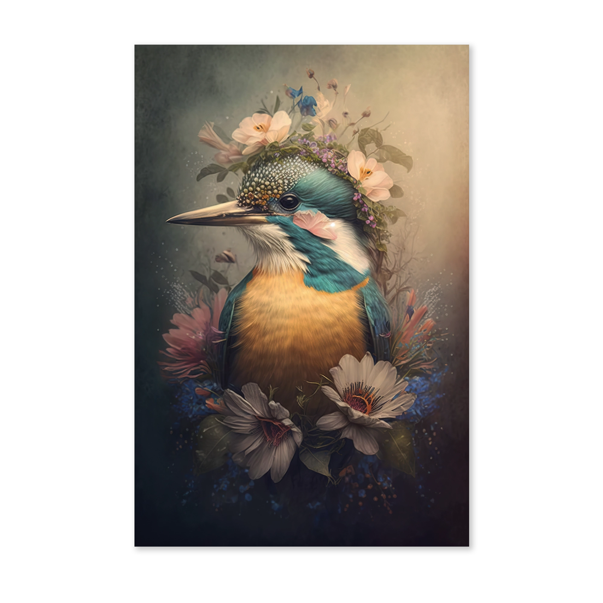 Ijsvogel 6 wanddecoratie
