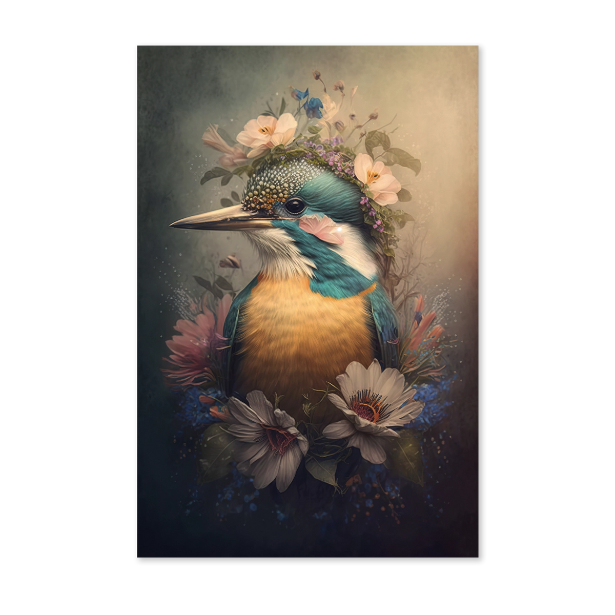 Ijsvogel 6 wanddecoratie