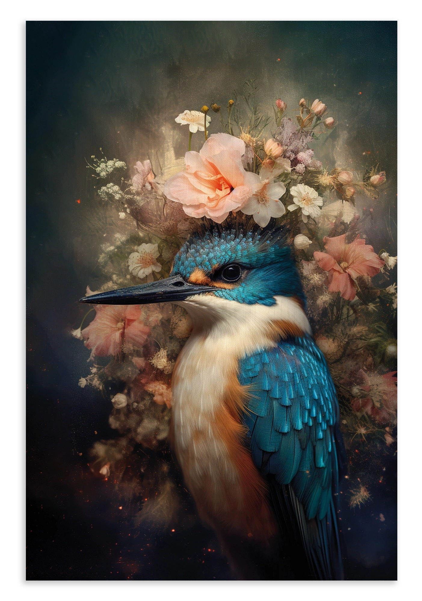 Ijsvogel 7 op canvas