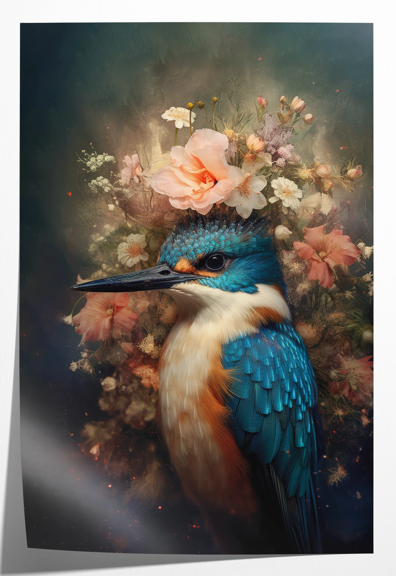 Ijsvogel 7 op papier