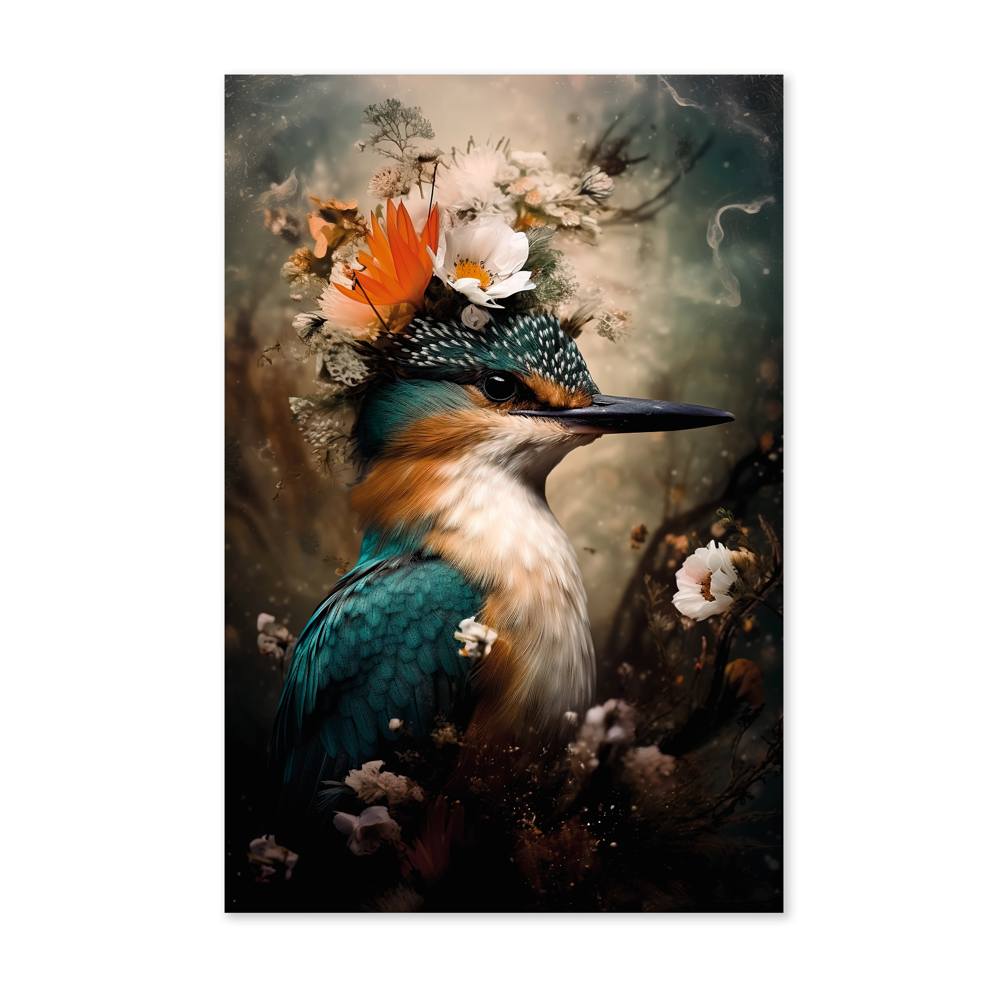 Ijsvogel 8 wanddecoratie