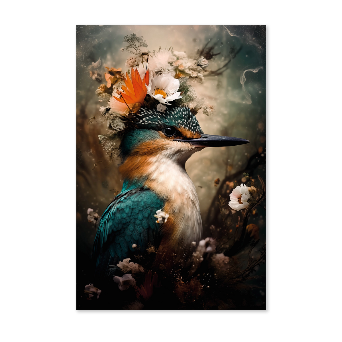 Ijsvogel 8 wanddecoratie