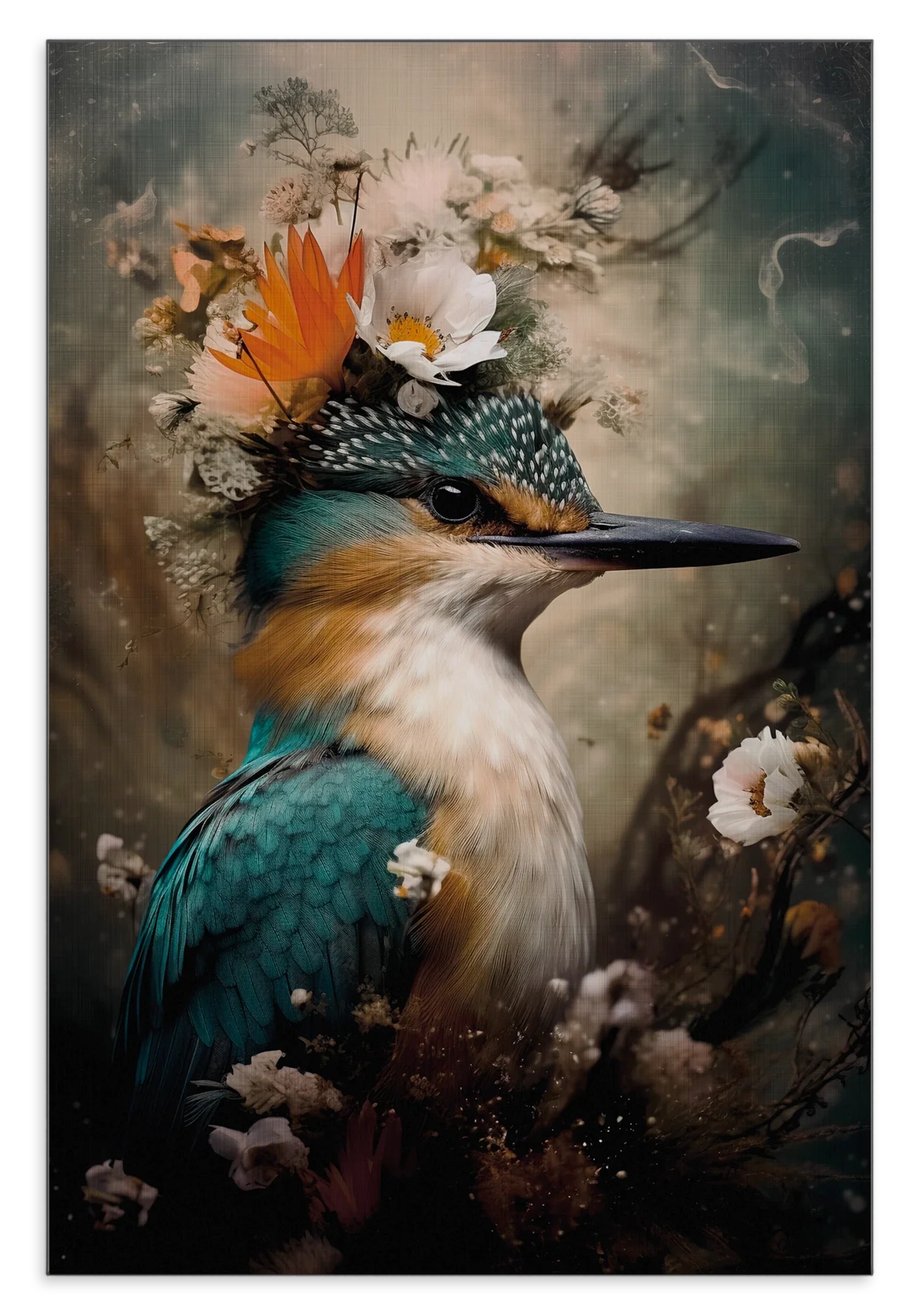 Ijsvogel 8 op aluminium