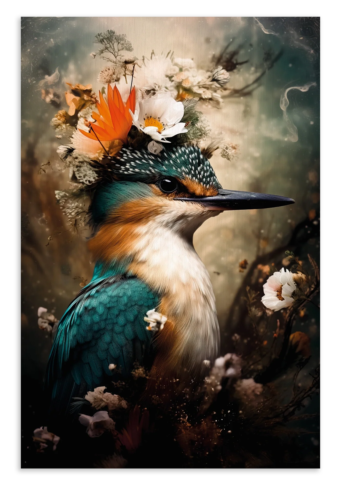 Ijsvogel 8 op canvas