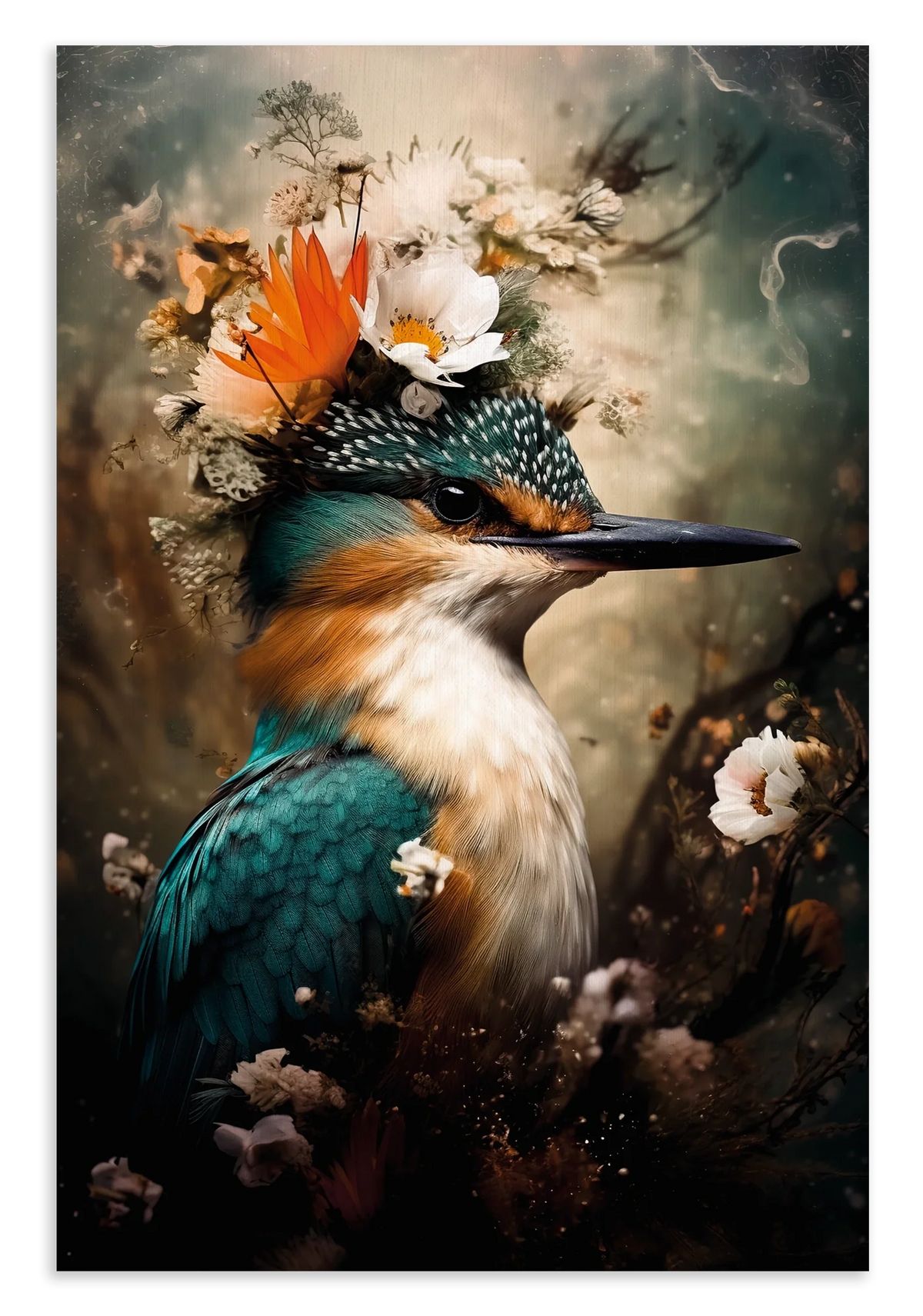 Ijsvogel 8 op canvas
