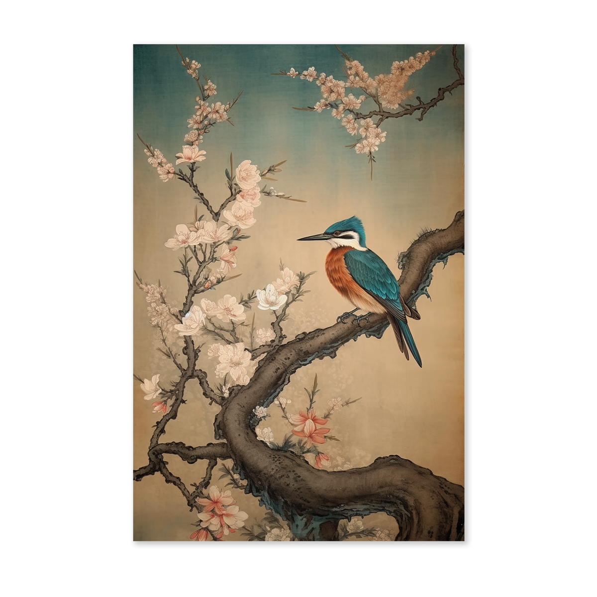 Ijsvogel 9 wanddecoratie