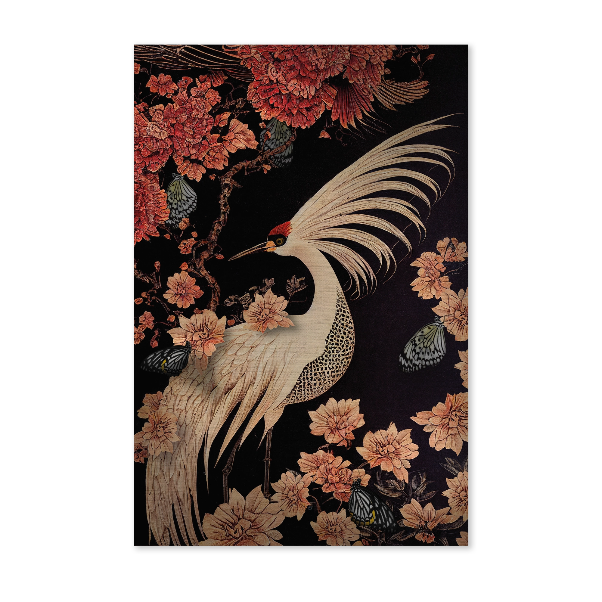 Japanse kraanvogel wanddecoratie