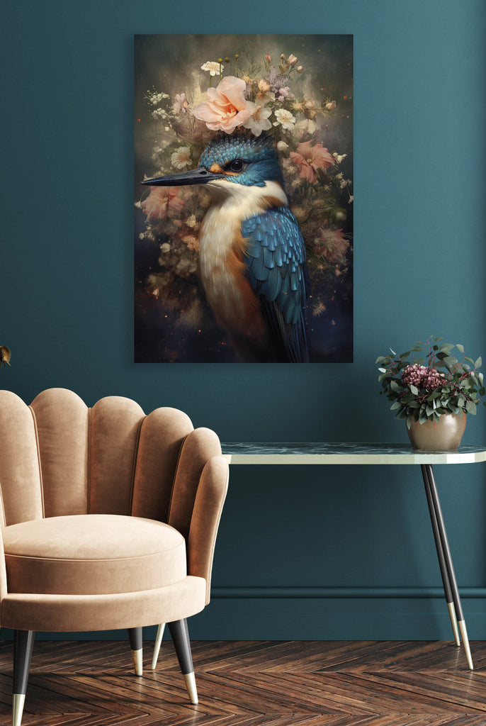 poster kingfisher woonkamer