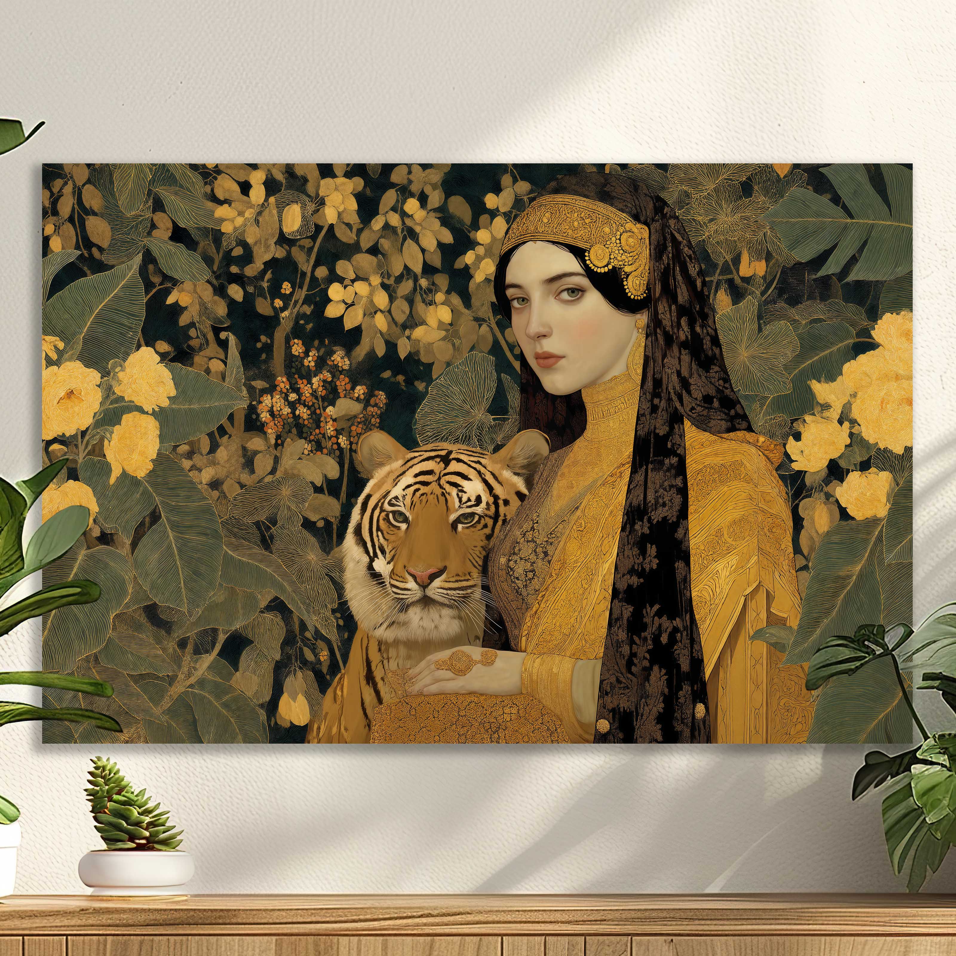 Kunstwerk met vrouw