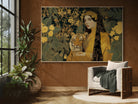 Kunstwerk met vrouw woonkamer