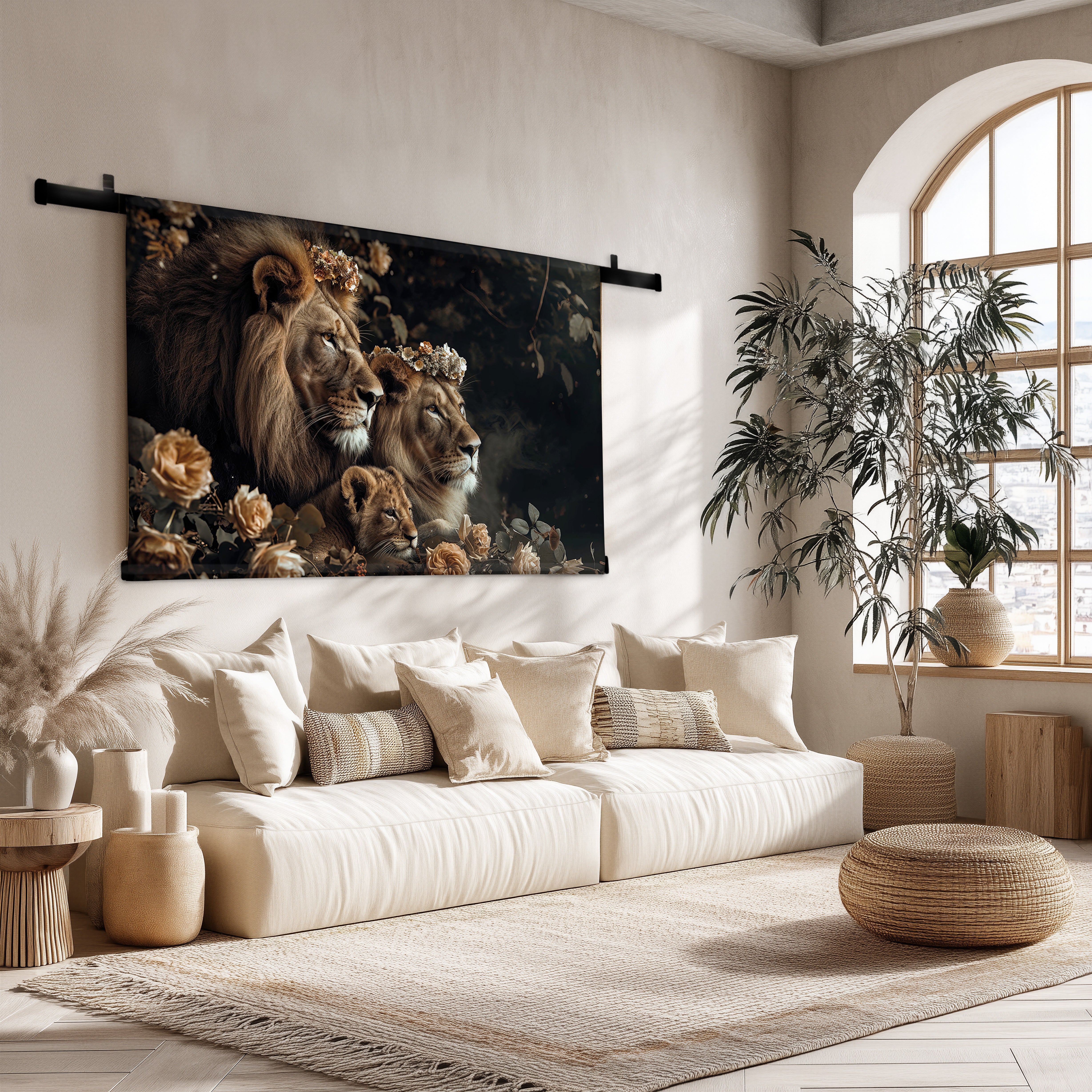 Leeuwen familie · Wandkleed