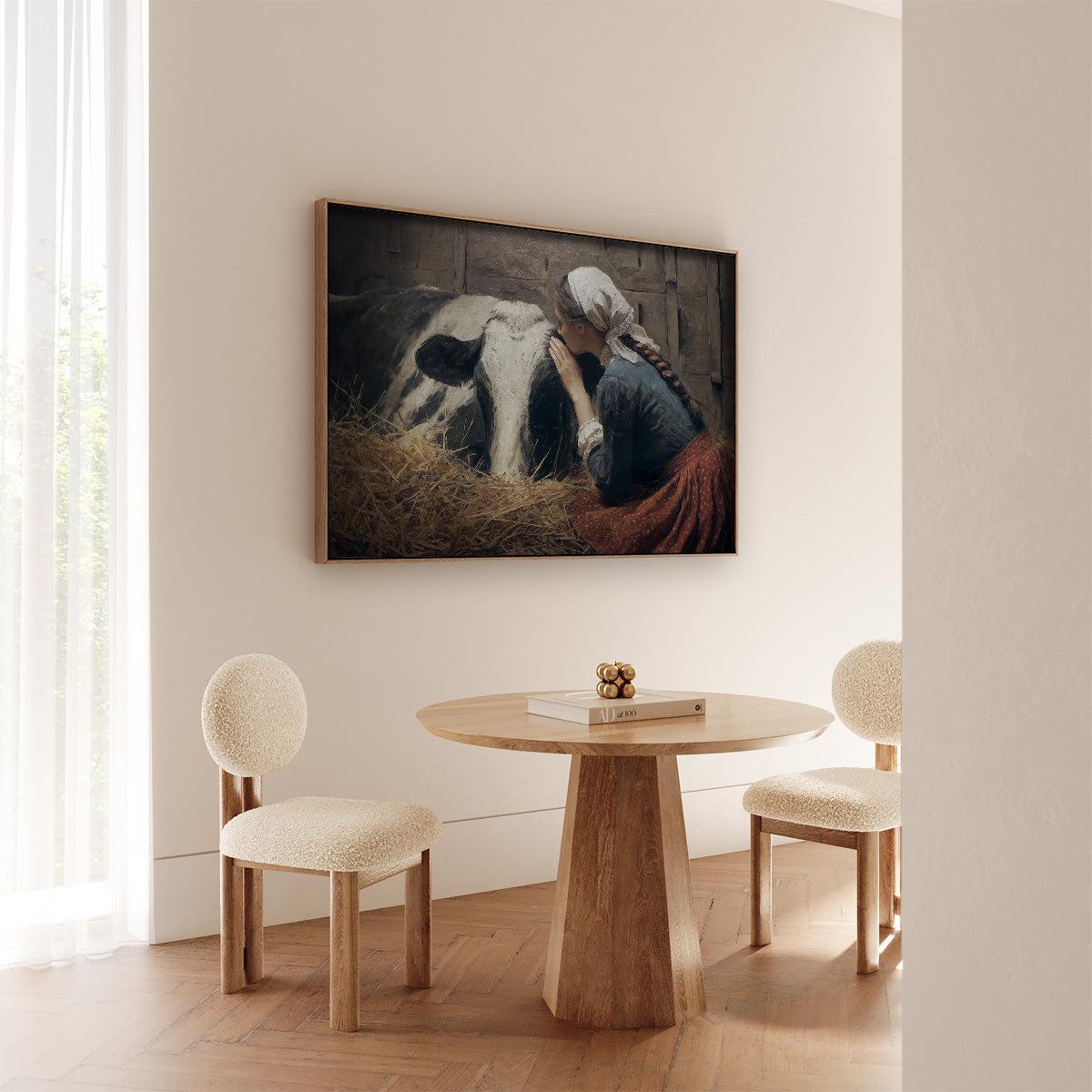 Meisje en de koe · Papier