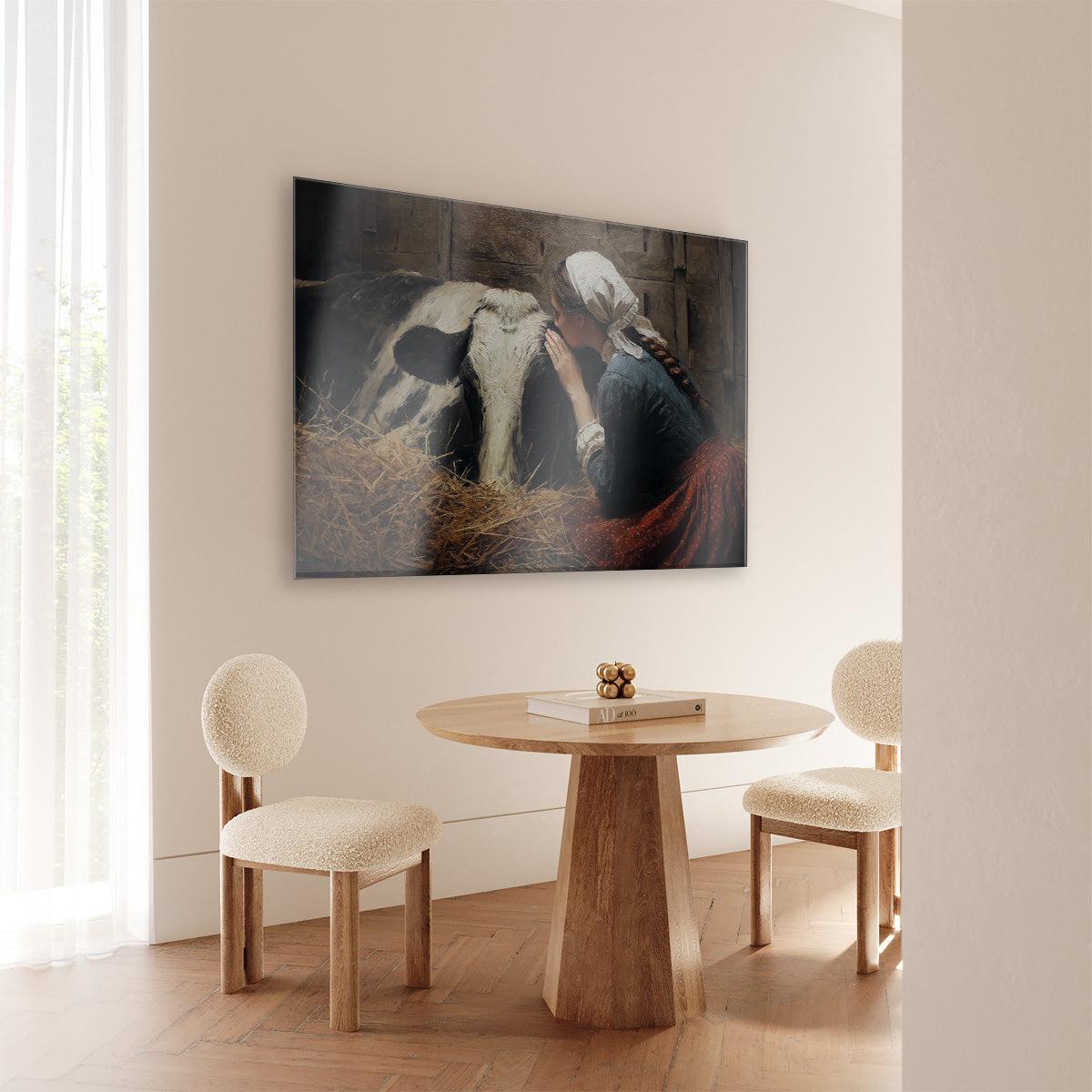 Meisje en de koe · Plexiglas