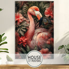 schilderij met flamingo