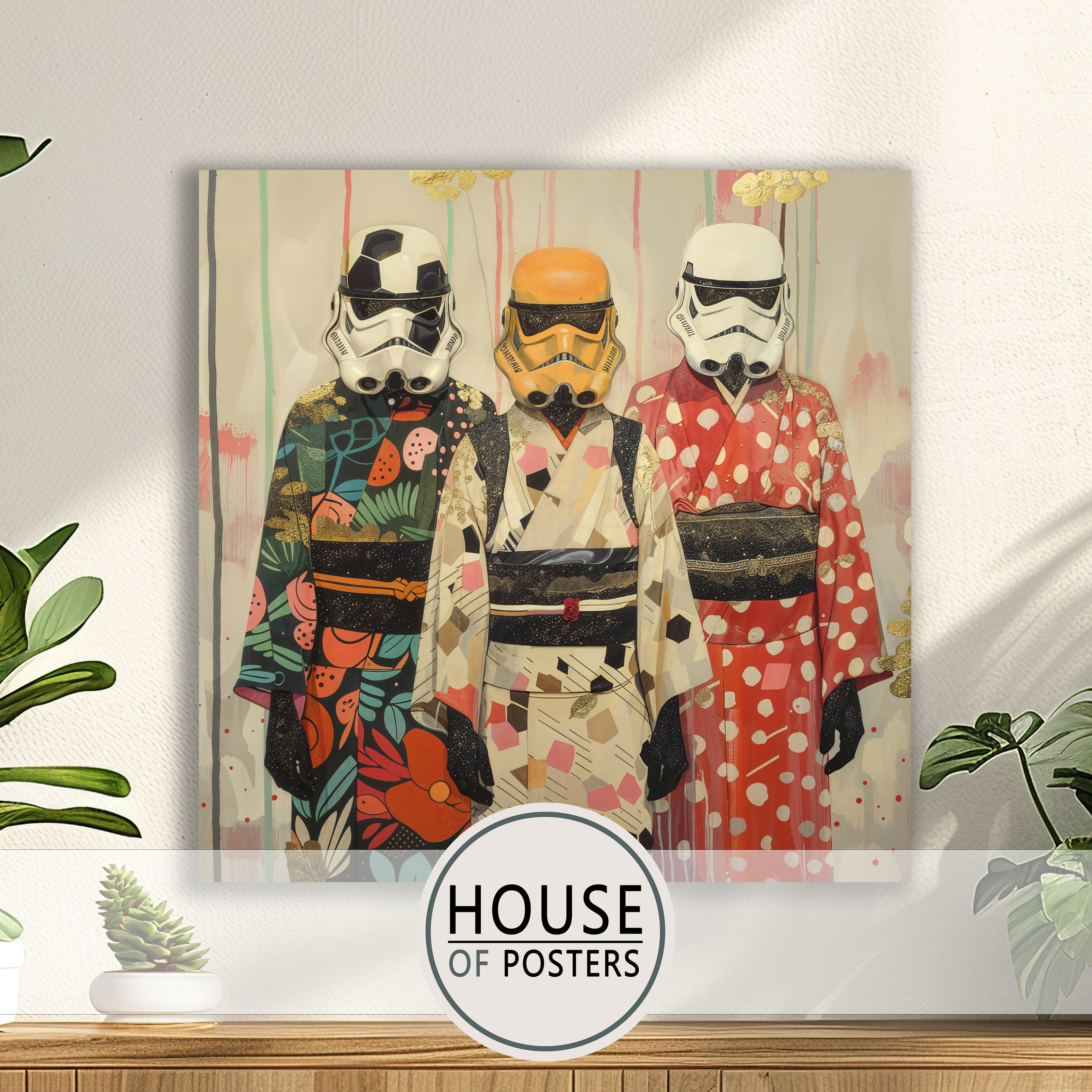 Schilderij stormtroopers in kimono