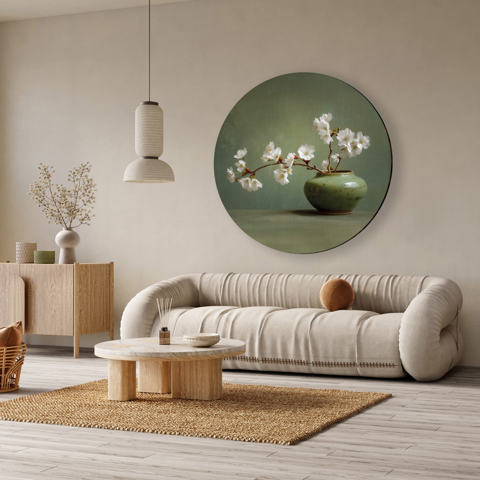 Bloemen 20 · Muurcirkel · Aluminium