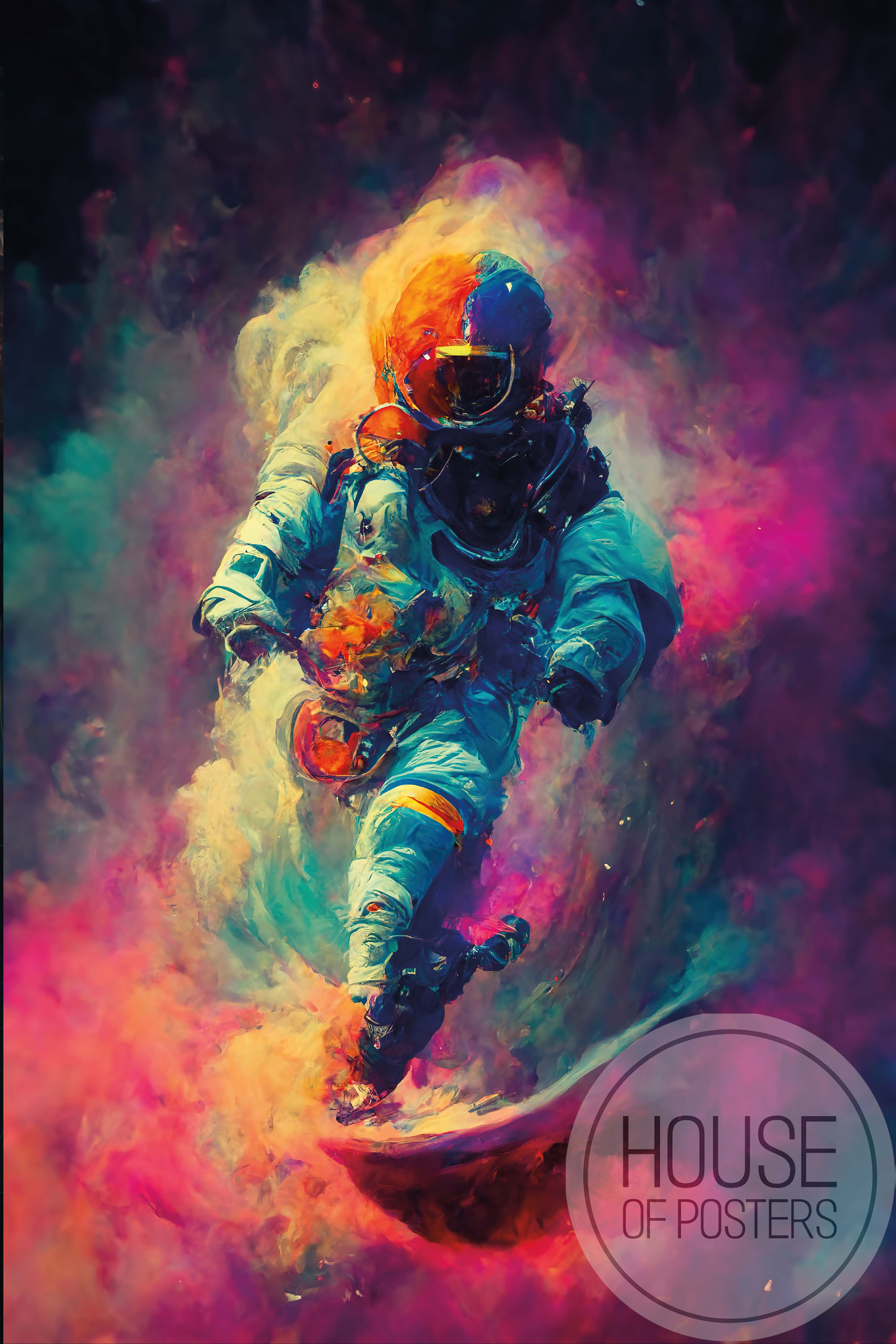 Wandkleed astronaut