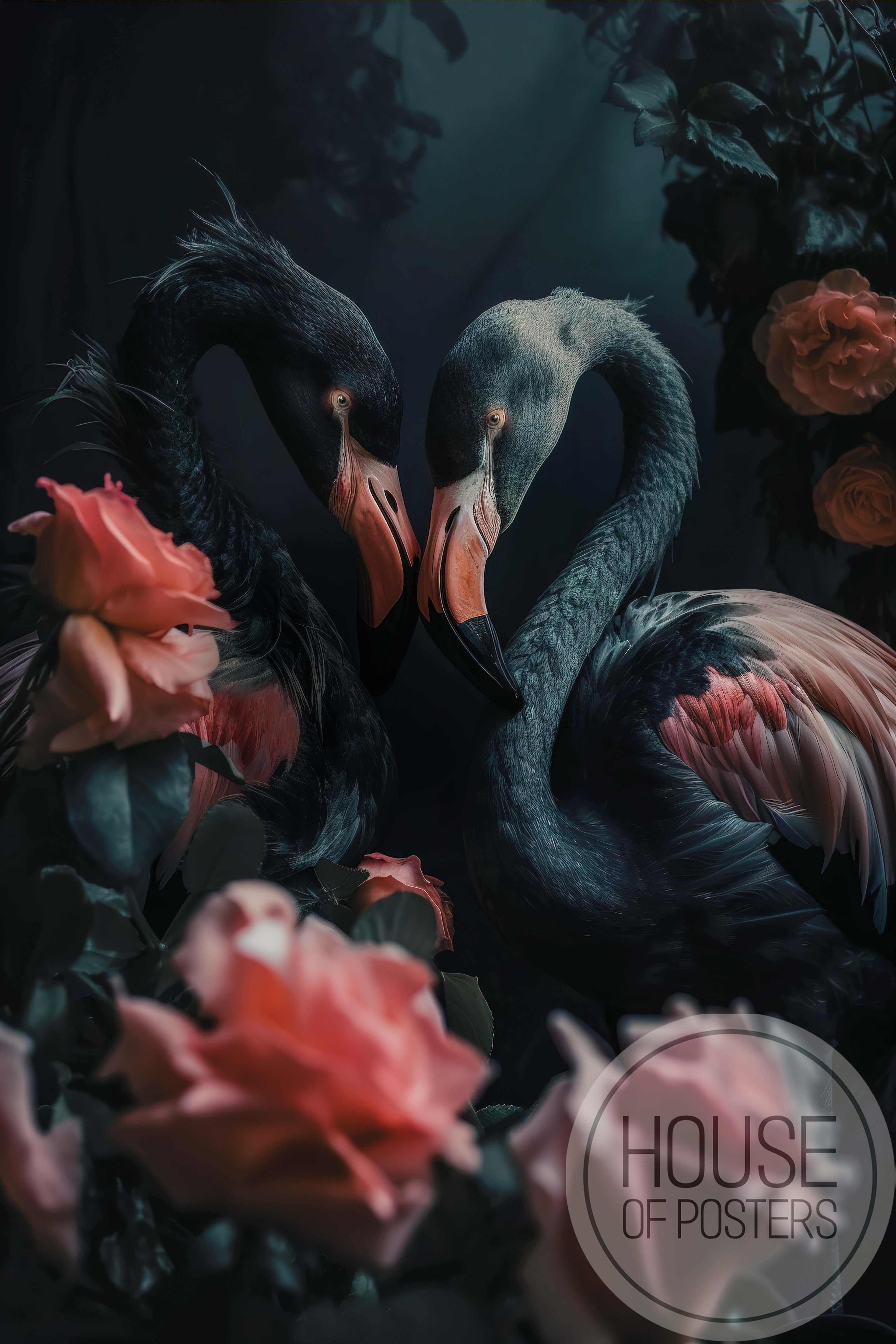 Wandkleed Flamingos