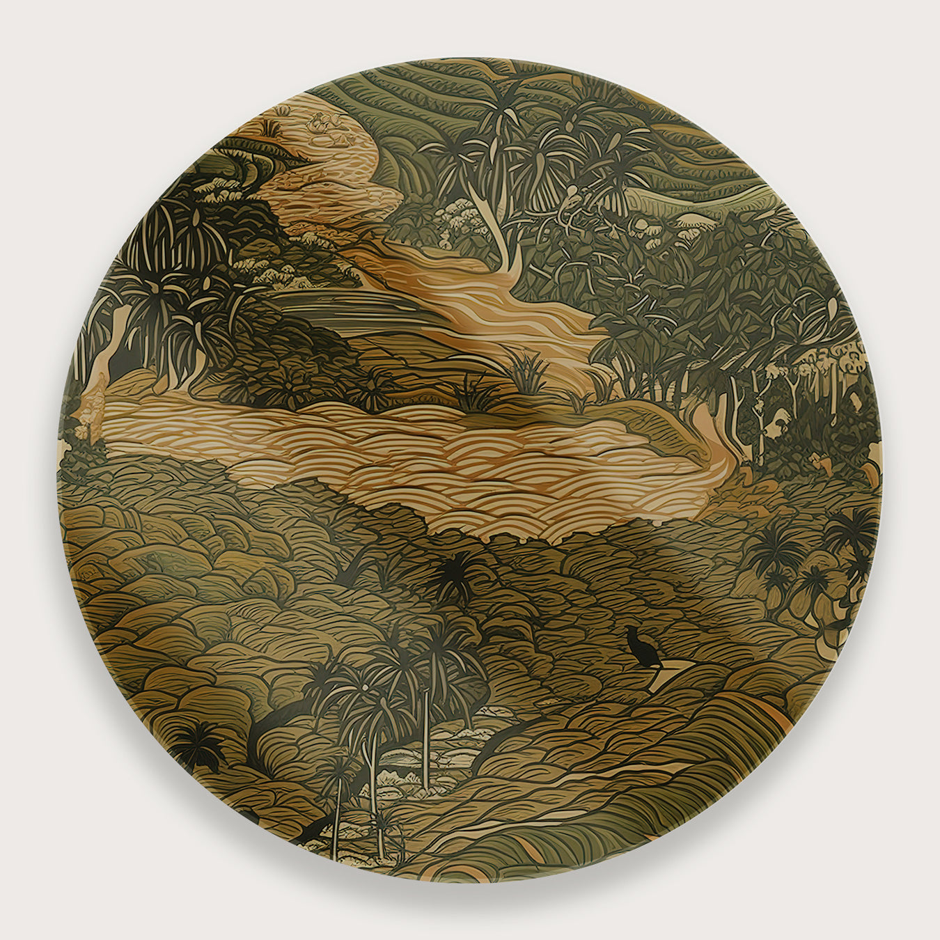 Aziatisch landscape 2 · Plexiglas-Muurcirkel-House of Posters-House of Posters