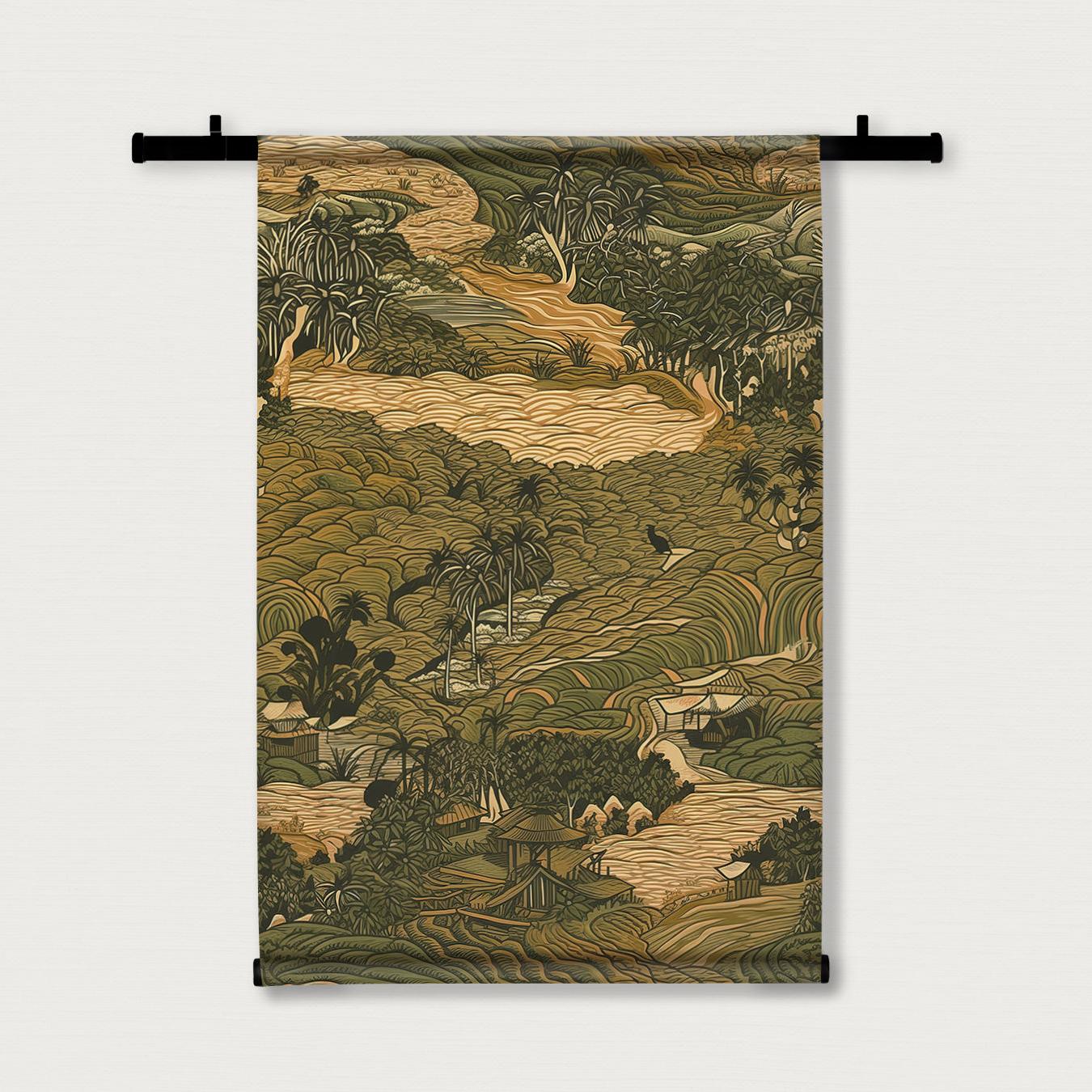 Aziatisch landschap 2 · Wandkleed-Wandkleed-House of Posters-House of Posters