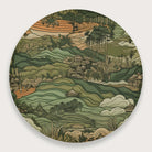 Aziatisch landschap | Muurcirkel | Dibond 80 cm | Tweedekans-House of Posters-House of Posters