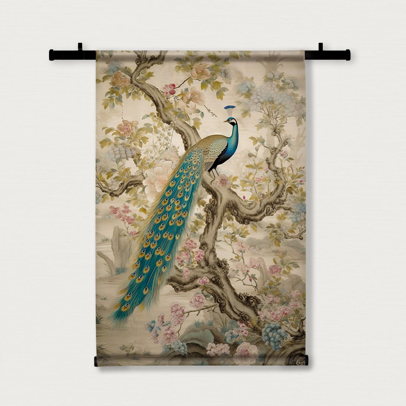 Aziatisch Pauw · Wandkleed-Wandkleed-House of Posters-House of Posters