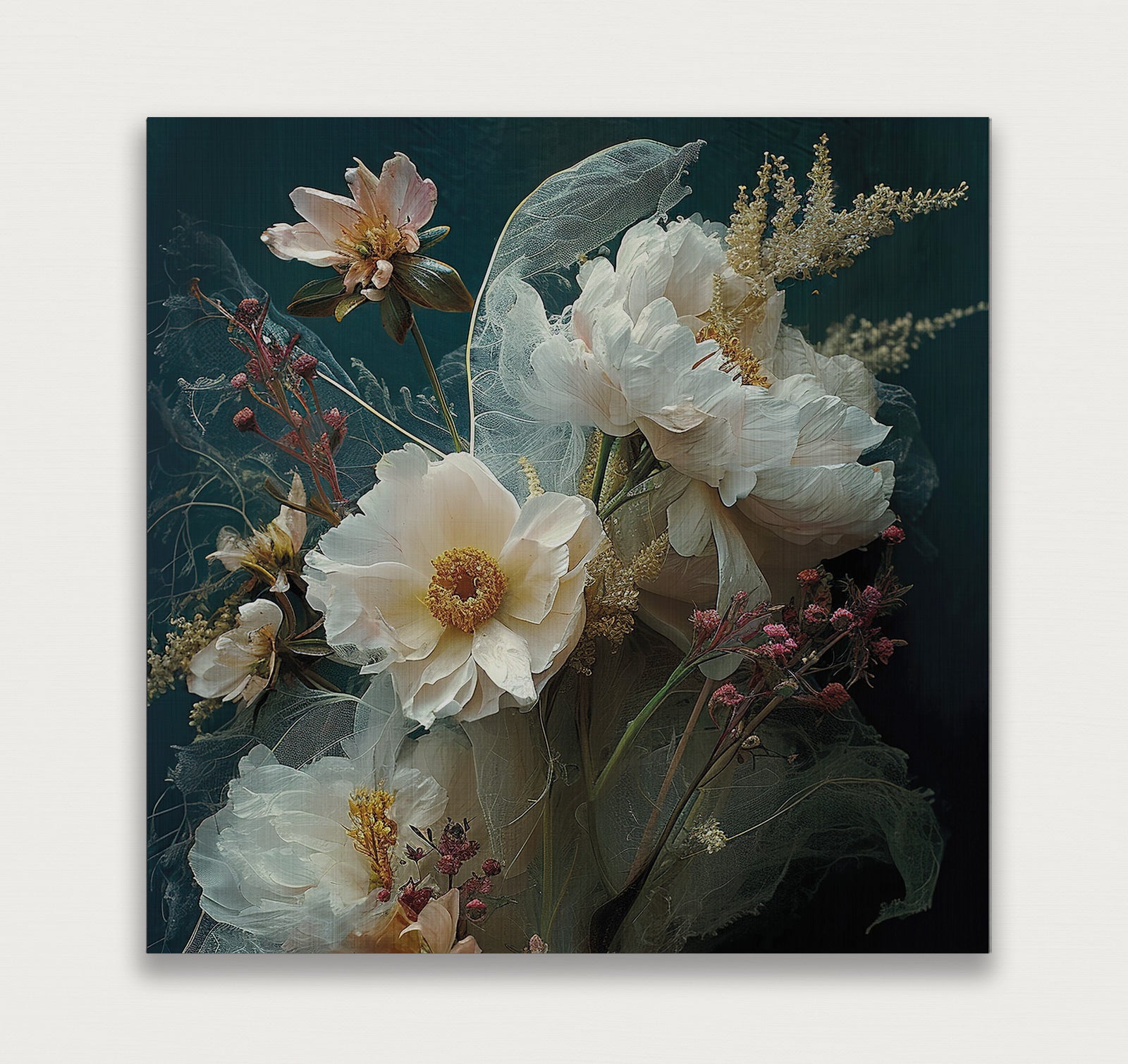 Bloemen 14 · Aluminium-Poster vierkant-House of Posters-House of Posters