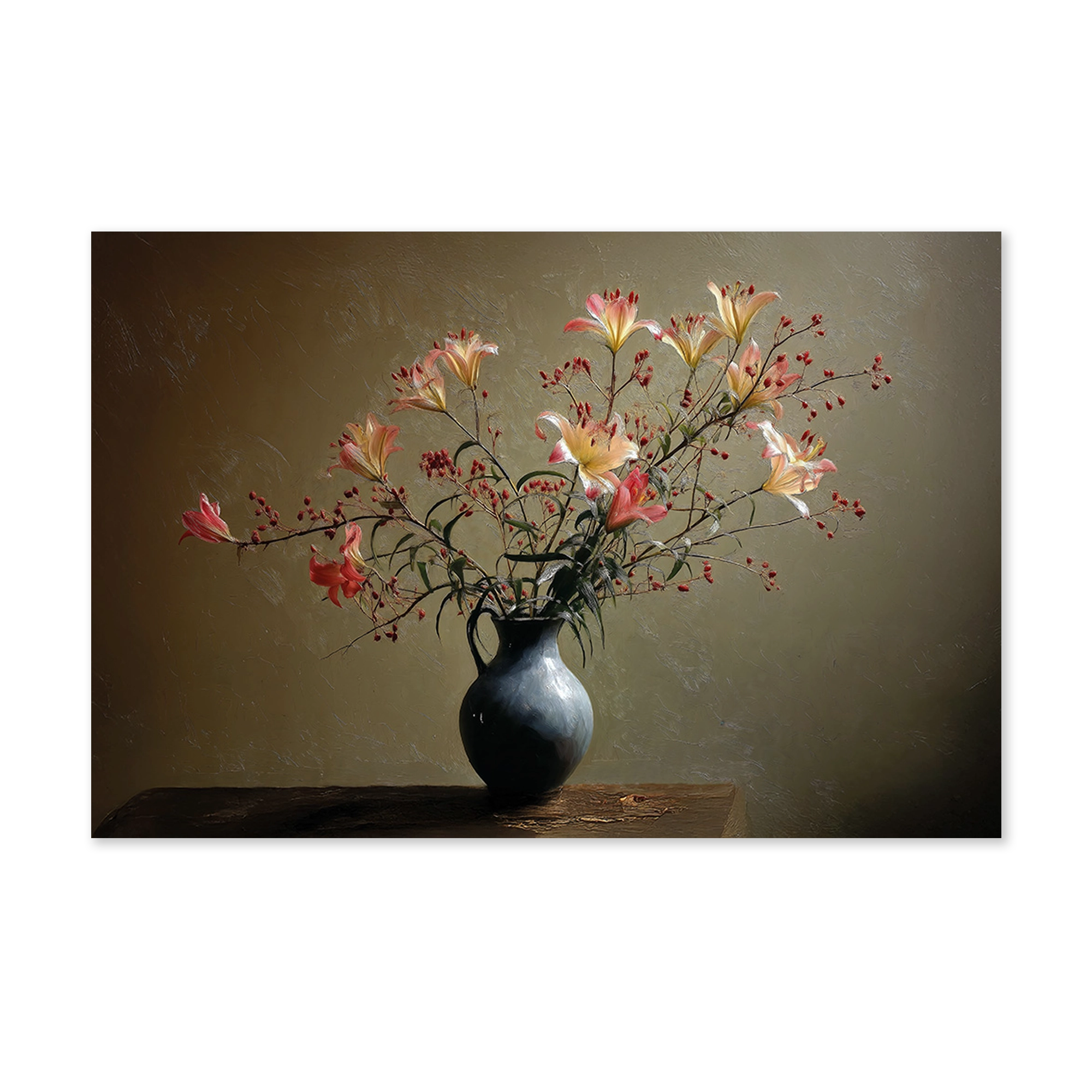 Bloemen 15 als liggende wanddecoratie