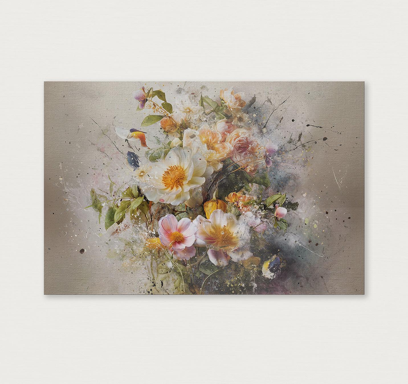 Bloemen explosie 3 · Canvas-Poster liggend-House of Posters-House of Posters