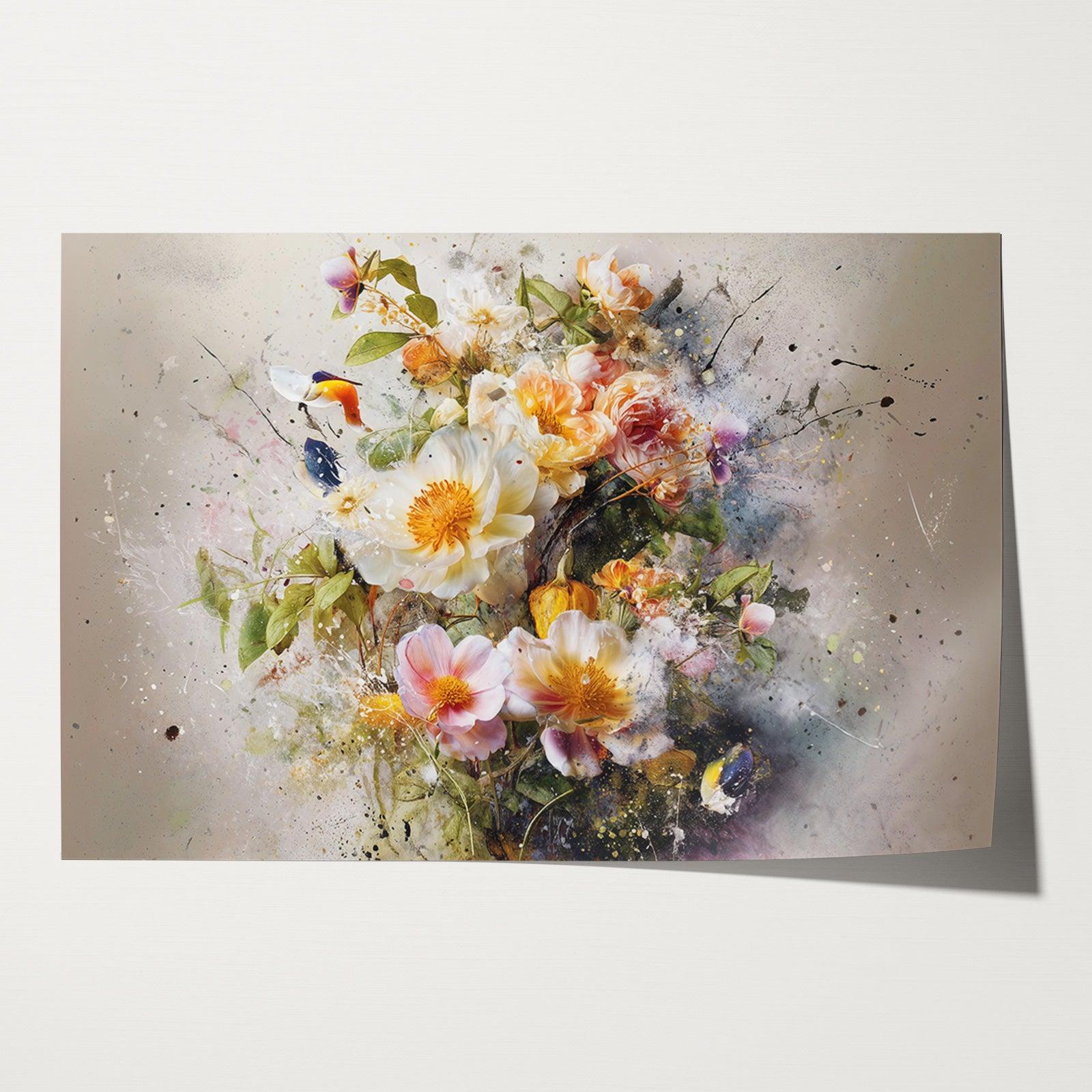 Bloemen explosie 3 · Papier-Poster liggend-House of Posters-House of Posters