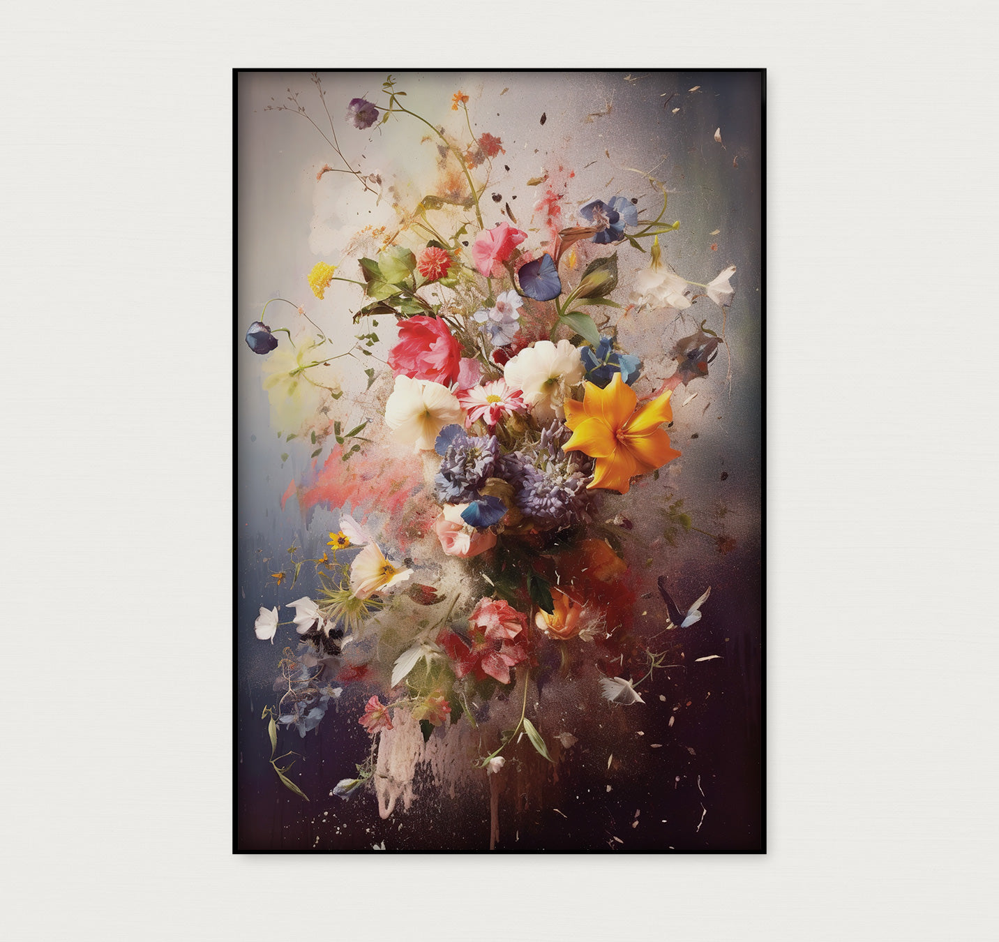 Bloemen explosie · Artframe-Poster staand-House of Posters-House of Posters