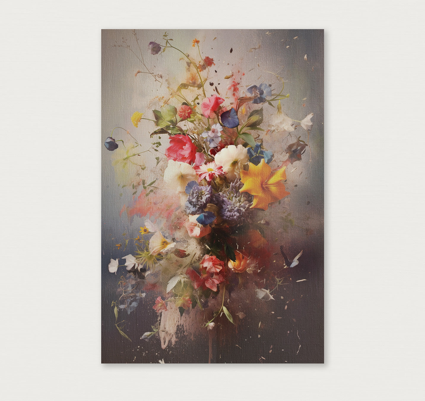 Bloemen explosie · Canvas-Poster staand-House of Posters-House of Posters