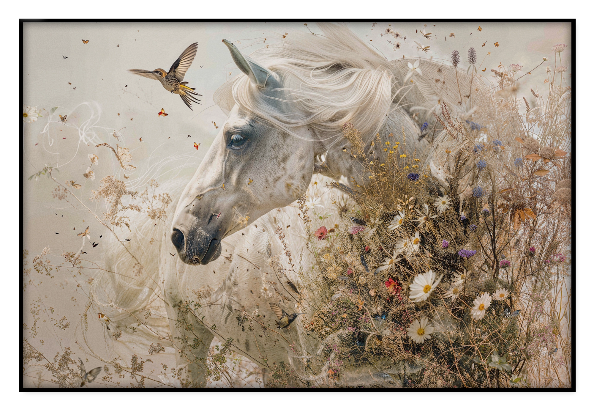 Bloemen paard · Akoestisch paneel
