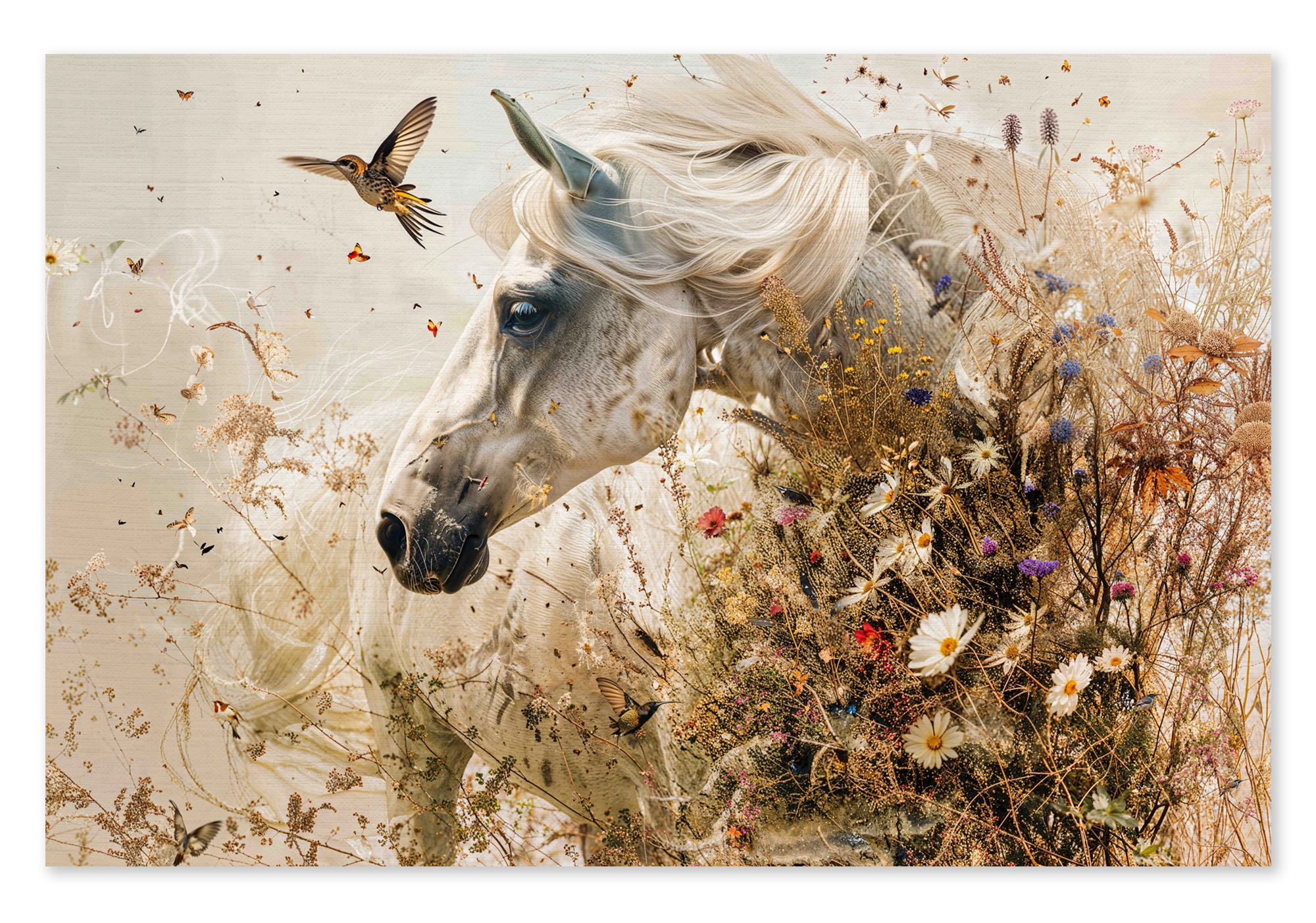 Bloemen paard · Canvas