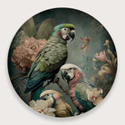 Bloemen Papegaaien 3 · Muurcirkel-Muurcirkel-House of Posters-House of Posters