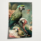 Bloemen Papegaaien 3 · Papier-Poster staand-House of Posters-House of Posters