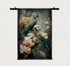 Bloemen Papegaaien 3 · Wandkleed-Wandkleed-House of Posters-House of Posters