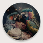 Bloemen Papegaaien · Plexiglas-Muurcirkel-House of Posters-House of Posters