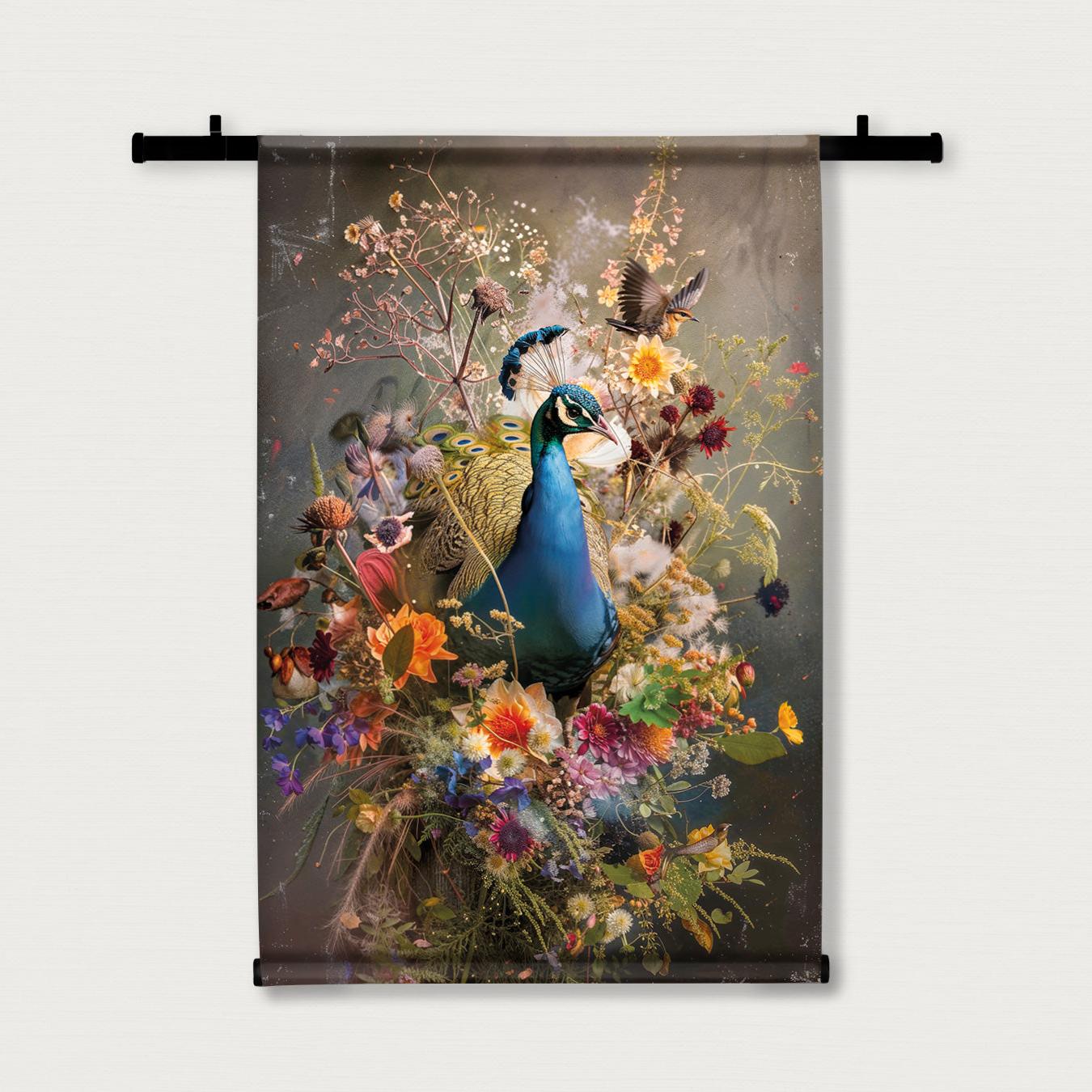 Floral Peacock | Wandkleed kopen? - Geef je muur meer stijl