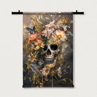 Bloemen schedel · Wandkleed-Wandkleed-House of Posters-House of Posters