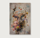Bloemen Schotse hooglander · Plexiglas-Poster staand-House of Posters-House of Posters