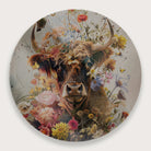Bloemen Schotse hooglander · Plexiglas-Muurcirkel-House of Posters-House of Posters