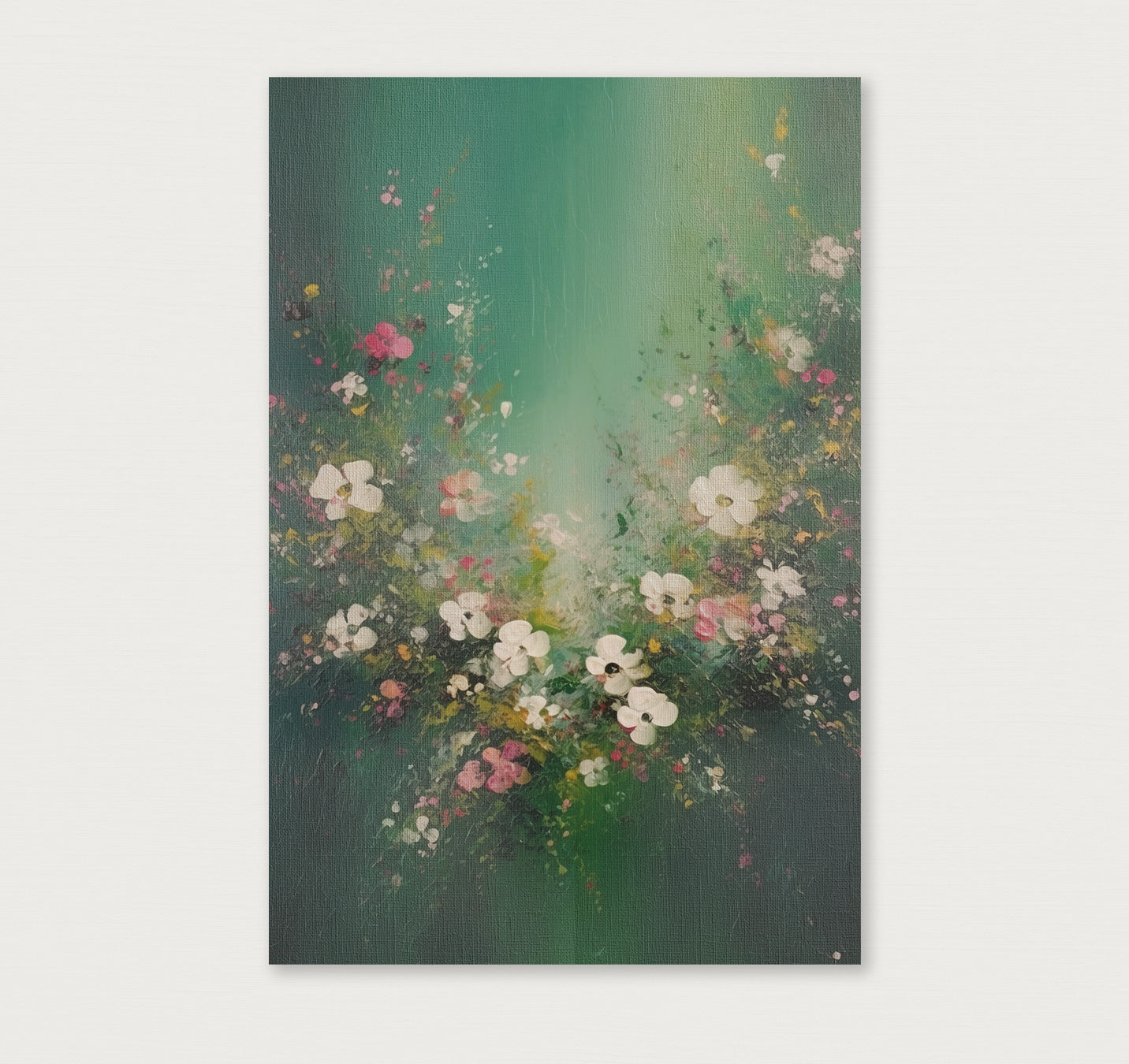 Bloemen spetters 3 · Canvas-Poster staand-House of Posters-House of Posters