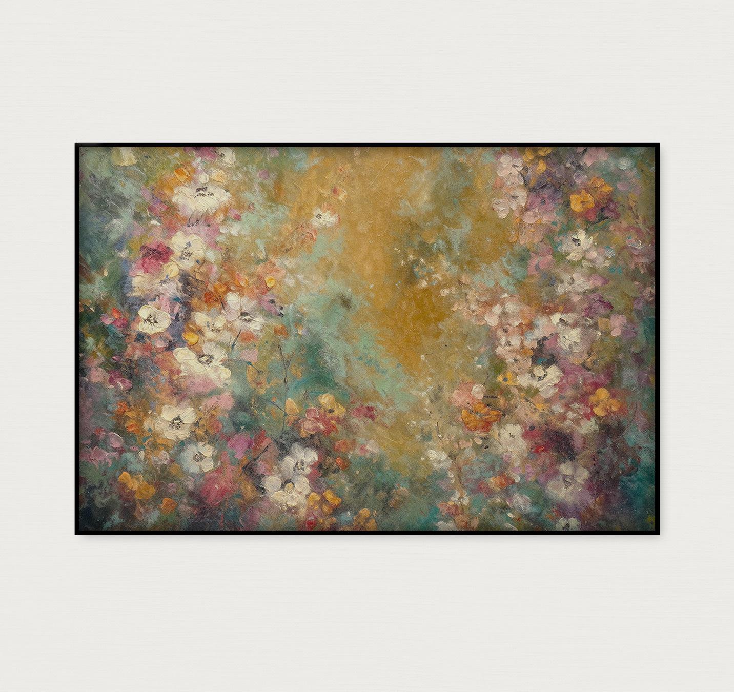 Bloemen spetters 5 · Akoestisch paneel-Poster liggend-House of Posters-House of Posters